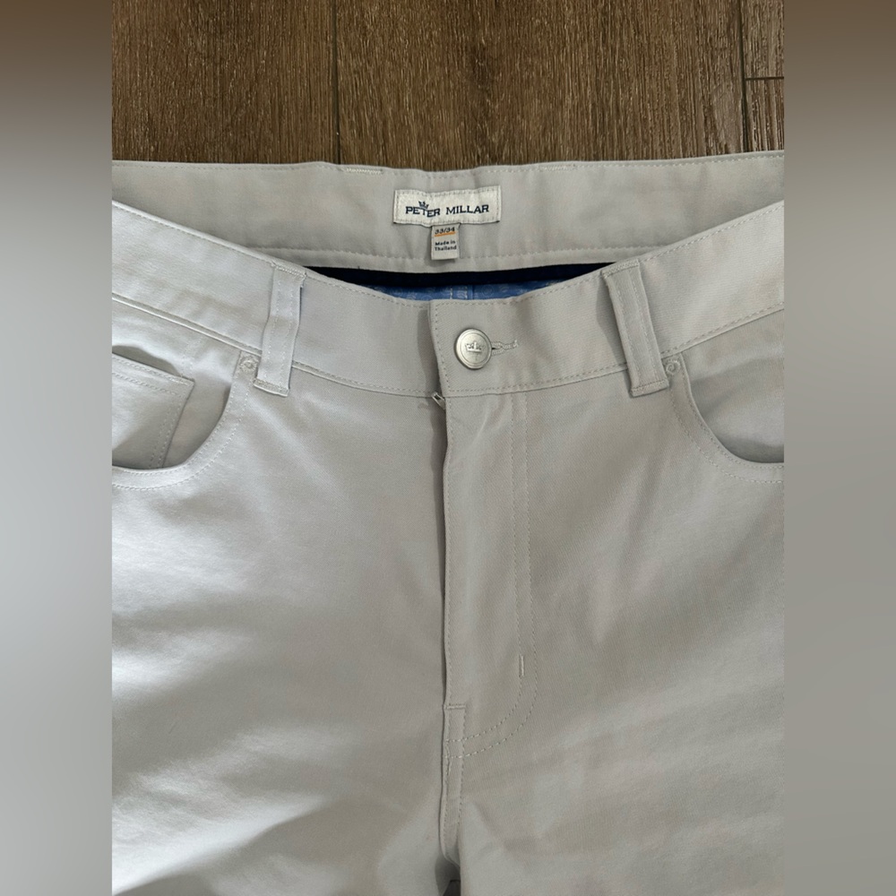 Peter Millar eb66 Performance 5 Pocket Chino Pants Light Grey